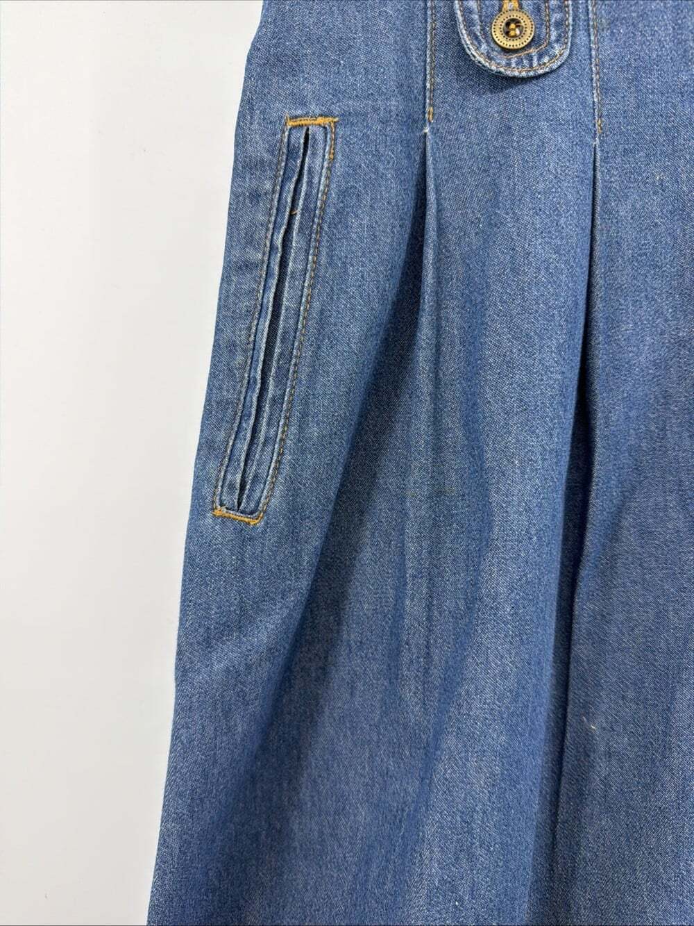Rafaella Medium Wash Long Denim Skirt Sz 16 midi maxi flared A line 100% cotton - Picture 3 of 11